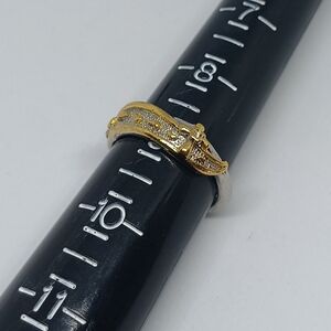 Gold and Silver Women's Ring with Intricate Design